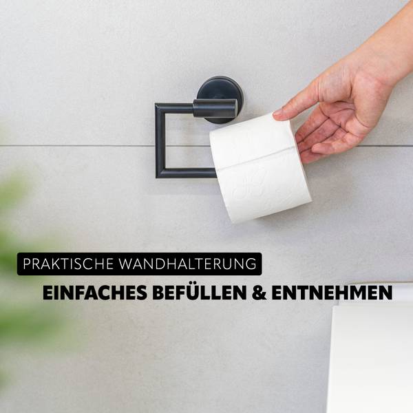 Toilettenpapierhalter Piazza Black 91112 Schwarz - Kunststoff