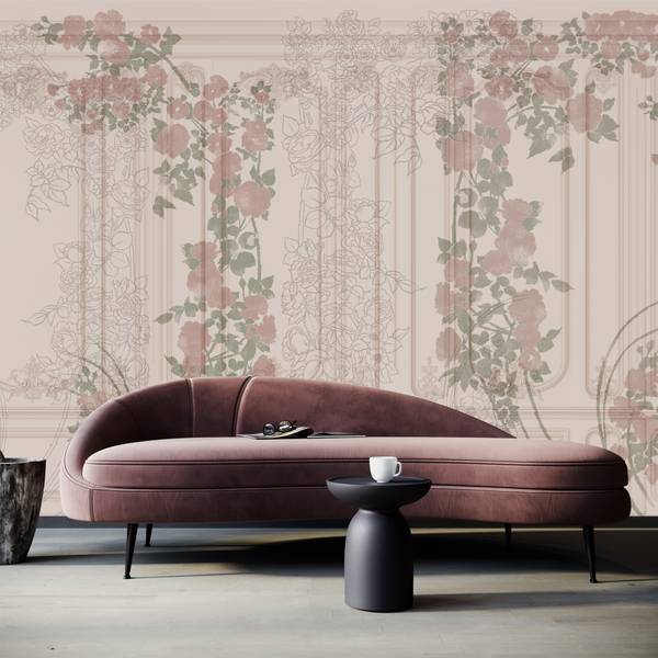 Vlies-Fotobehang BLOEMEN BAROK Bladeren 180 x 120 x 120 cm