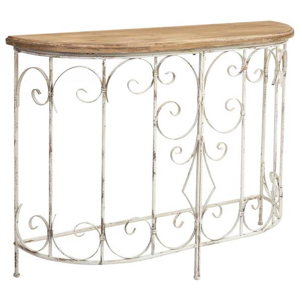 Meuble d'entrée 4523366701 Blanc - Métal - 109 x 81 x 35 cm