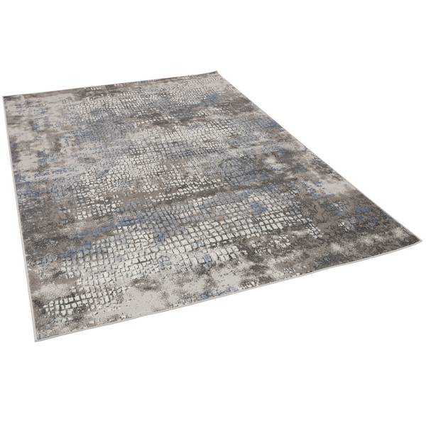 Designer Teppich Tawira Vintage Blau - Silber - Textil - 140 x 1 x 200 cm