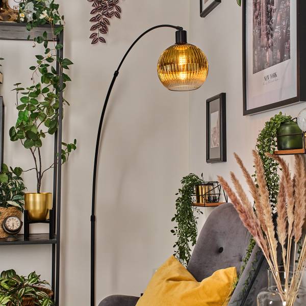 Stehlampe Cesaro Gold - Aluminium - Klarglas - Marmor - 45 x 170 x 143 cm