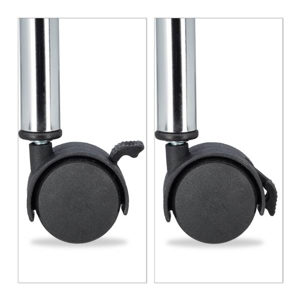 Keukentrolley metaal met 3 etages zilver - wit - ijzer - 41 x 75 x 31 cm