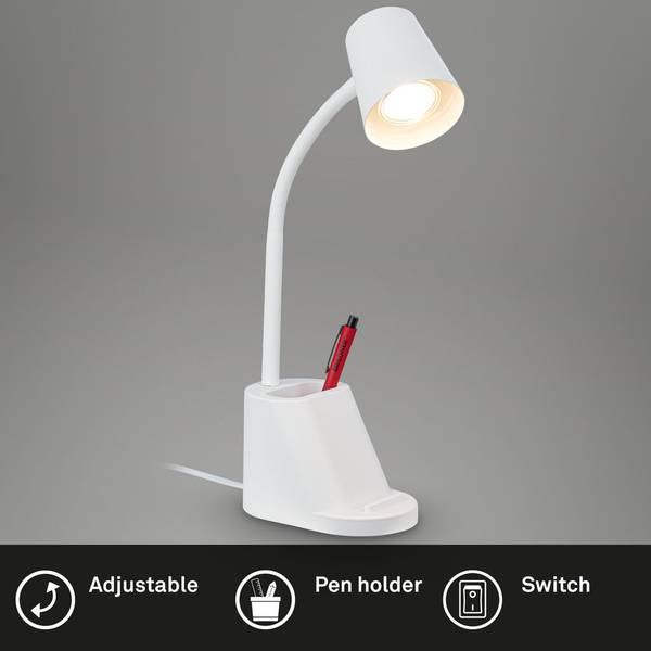 Tischleuchte Pahu 7534016 Weiß - ABS - 10 x 36 x 21 cm
