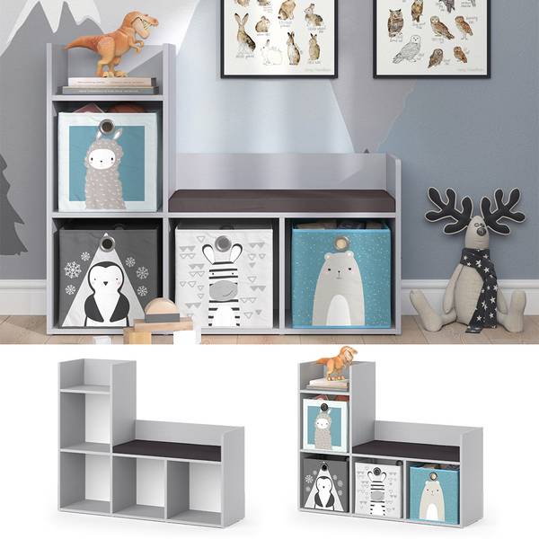 Kindersitzbank Luigi 38793 Grau - Holzwerkstoff - 108 x 89 x 31 cm