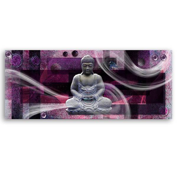 Wandbild buddha feng shui 120 x 40 cm