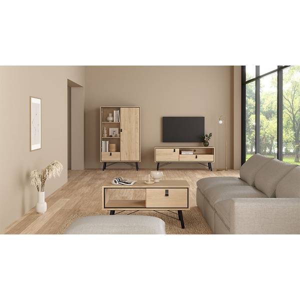 TV tafel Ry bruin - deels massief hout - 151 x 60 x 40 cm