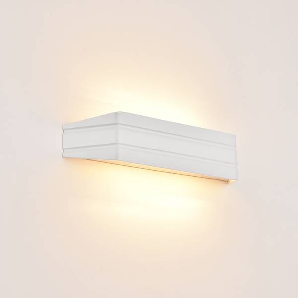 Lampe murale Blanc - Aluminium - 35 x 8 x 8 cm