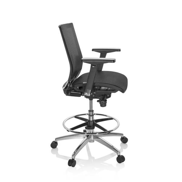 Bürodrehstuhl TOP WORK 78 Schwarz - Netzstoff - 48 x 129 x 57 cm