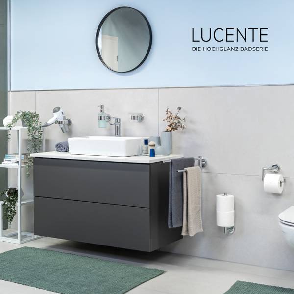 Badezimmer-Zubehör-Set Lucente (2er Set) Silber - Metall - 16 x 11 x 6 cm
