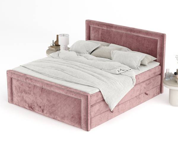 Boxspringbett Luxora Pink - Liegefläche Breite: 180 cm