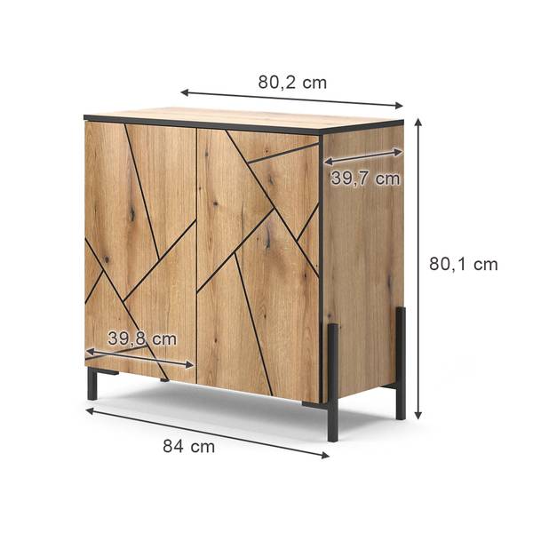 Kommode Hatto 40524 Braun - Holzwerkstoff - 84 x 81 x 40 cm