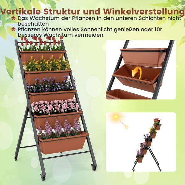 Hochbeet SF6594NZDE Metall - 74 x 132 x 57 cm