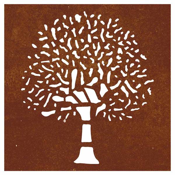 Garten Wanddekoration 824502 Braun - Stahl - 55 x 1 x 55 cm