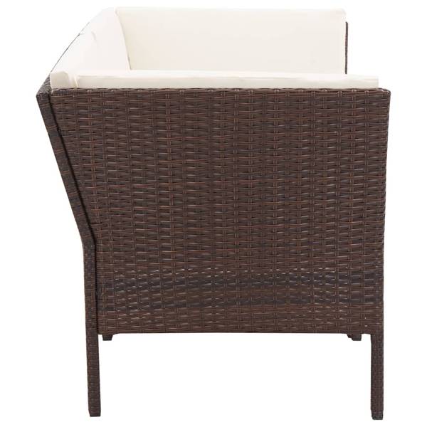 Garten-Lounge-Set 3001261-2 (6-teilig) Braun - Polyester - Stahl - 60 x 35 x 60 cm