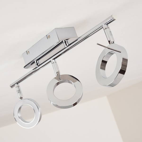 Deckenleuchte Sasso Silber - Metall - 12 x 11 x 50 cm