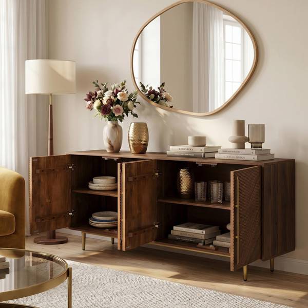 Sideboard TAGULA Braun - Mango - 180 x 75 x 45 cm