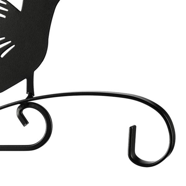 3 tlg. Blumenhaken Tiere Set Schwarz - Eisen - 30 x 30 x 6 cm