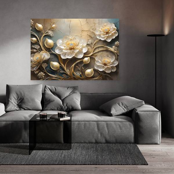 Wandbild Blume 100 x 70 cm