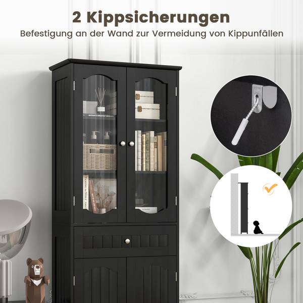 Badschrank VH33973 Schwarz