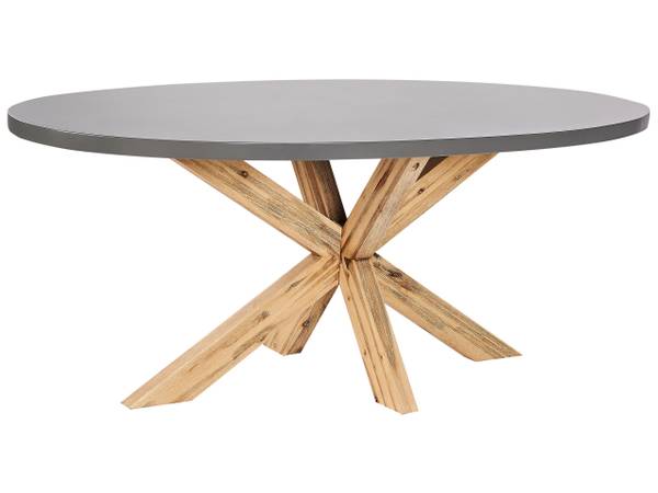 Esstisch ORISTANO Braun - Grau - Bambus - 100 x 75 x 190 cm