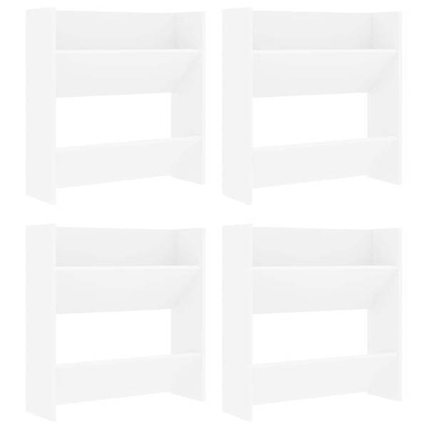 Wand-Schuhschrank 3008002-3 (4er Set) Weiß - Holzwerkstoff - 18 x 60 x 60 cm