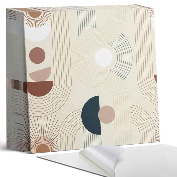 Vinylfliese LinienFormen 20er-Set Beige - Vinyl - 20 x 20 x 1 cm