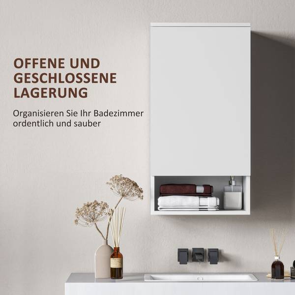 Wandschrank 834-777V90WT Weiß - Holzwerkstoff - 27 x 77 x 40 cm