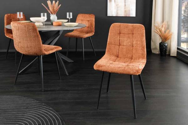 Stuhl TRES CHIC Braun - Chenille - Polyester - 44 x 88 x 52 cm
