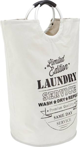 Wäschetonne LAUNDRY SERVICE Schwarz - Grau - Holzwerkstoff - 38 x 72 x 38 cm