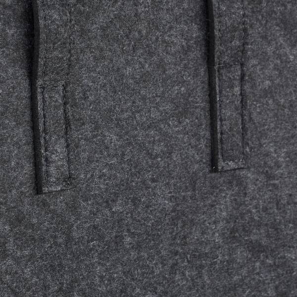 9x Sacs à bûches en feutre anthracite Anthracite