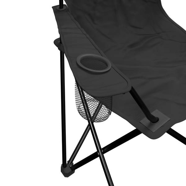 Campingsessel BLACKY Schwarz - Metall - Textil - 80 x 80 x 51 cm