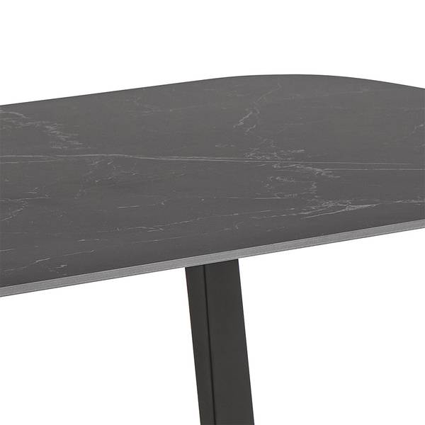 Esstisch Antalya Schwarz - Holz teilmassiv - 180 x 75 x 90 cm