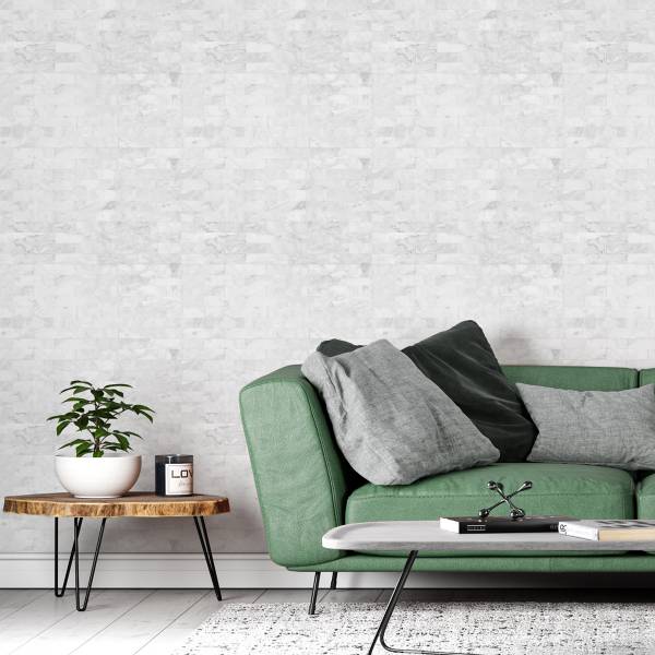 Papier Peint marbre pierre brique Gris - Papier - 53 x 1000 x 1000 cm