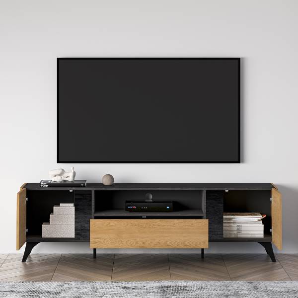 TV-Möbel Soah Braun - Holzwerkstoff - 180 x 52 x 40 cm