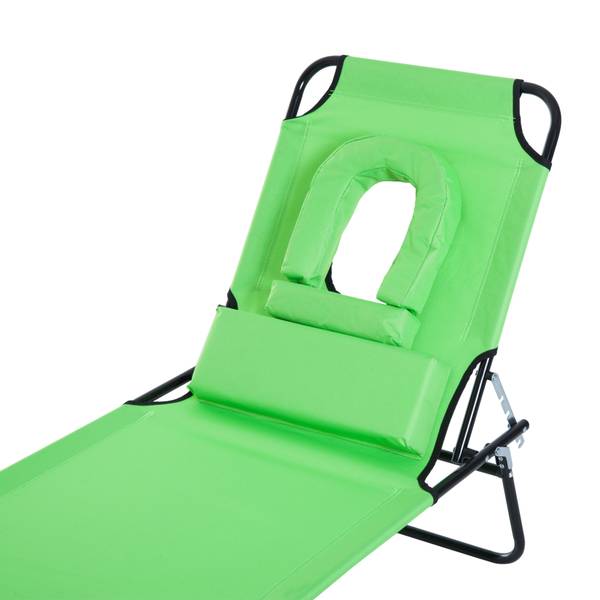 Zonnebed 84B-002GN groen - textiel - 58 x 36 x 187 cm