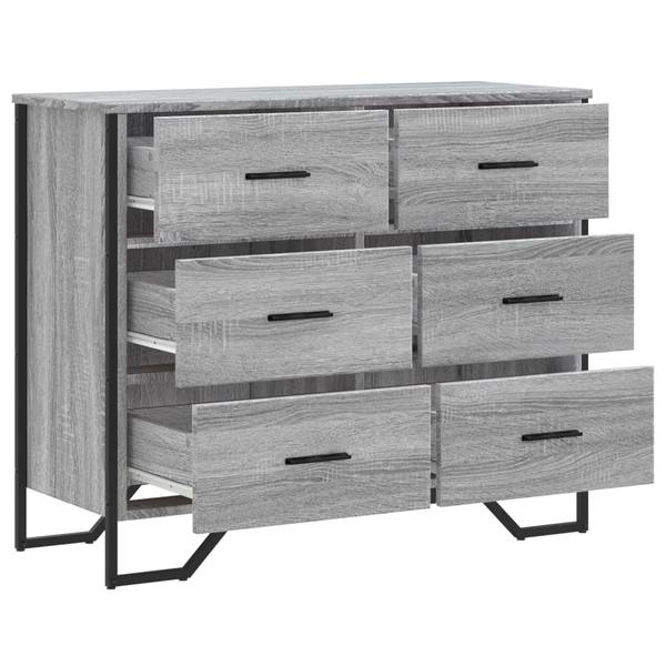 Kommode XT5918 Grau - Holzwerkstoff - 36 x 75 x 91 cm