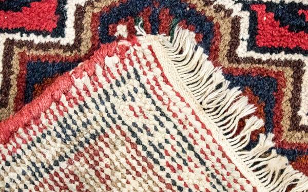 Handgeknüpft Kurzflorteppiche Rot - Wolle - 90 x 1 x 160 cm