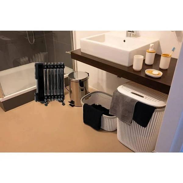 Ölradiator Heizung 450W TCG-626 1-tlg Schwarz - Metall - 13 x 43 x 42 cm