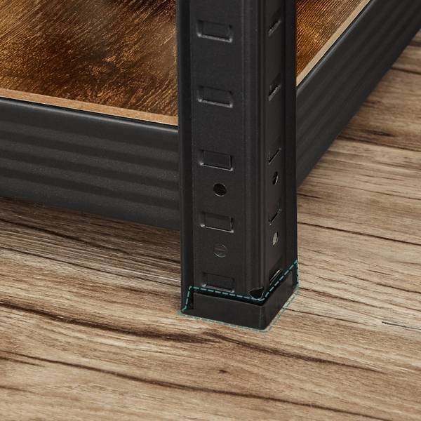 Schwerlastregal Freetown Braun - Metall - 37 x 150 x 37 cm
