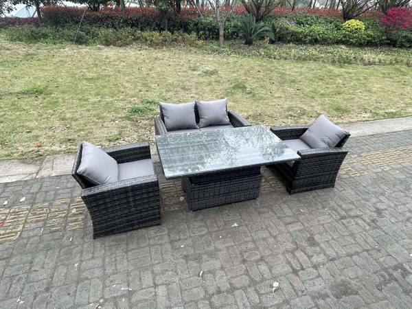Gartenmöbel Set Im Freien C(4er-Set) Grau - Webstoff - 80 x 68 x 140 cm