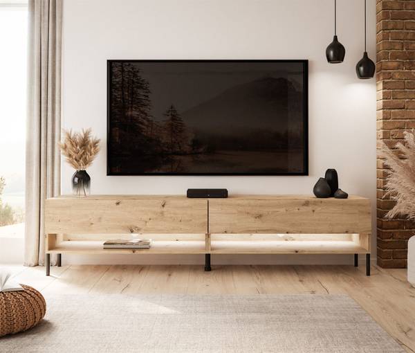 TV-Schrank CALANTE LOFT Braun - Holzwerkstoff - 180 x 44 x 35 cm