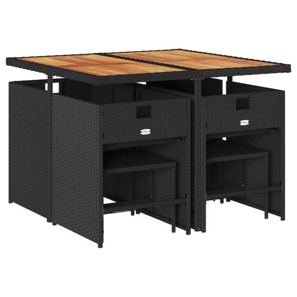Garten Essgruppe 3043040-6 (9-teilig) Schwarz - Creme