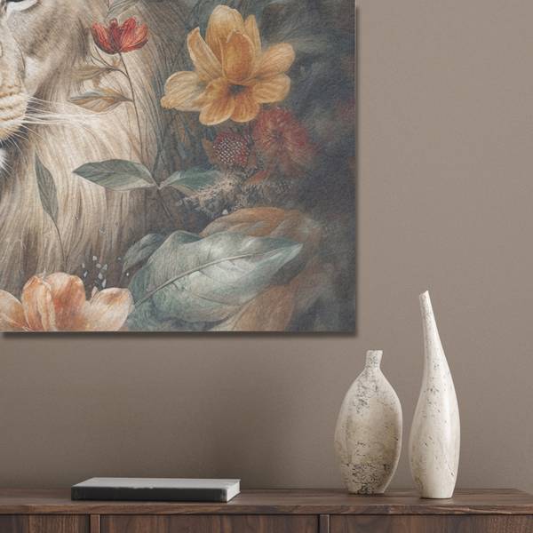 AKUSTIKBILD Löwe 80 x 60 cm