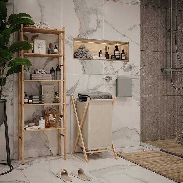 Wäschekorb Bruno 49383 Beige - Holz