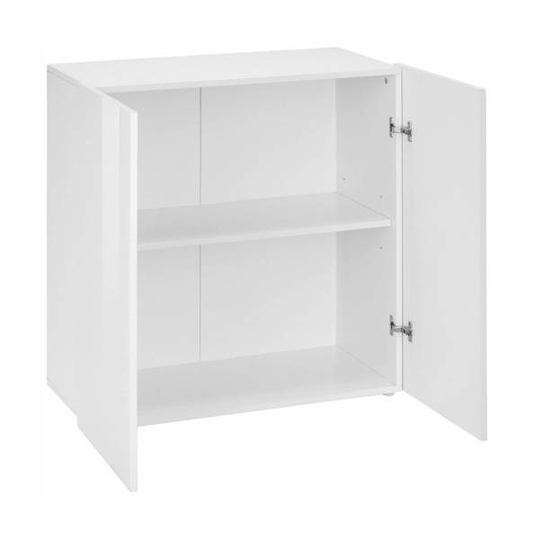 Kommode Nicolò Weiß - Holzwerkstoff - 40 x 81 x 90 cm