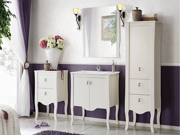 Schrank unter waschbecken ELISABETH CUW Weiß - Melamin - 59 x 80 x 44 cm