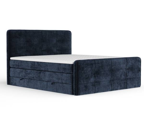 Boxspringbett Semplice Marineblau - Liegefläche Breite: 160 cm