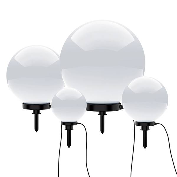 Kugelleuchte KIRA SET Weiß - Kunststoff - 40 x 81 x 40 cm