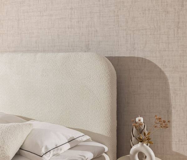 Boxspringbett BINETA Creme - Breite: 184 cm