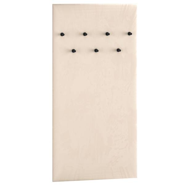 Gepolstert Garderobenpaneel DROMA Weiß - Holzwerkstoff - Textil - 68 x 137 x 3 cm